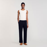 Pleated trousers Black Sandro Men