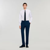 Wool suit trousers Royal Blue Sandro Men