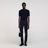 Elasticated trousers Black Sandro Men