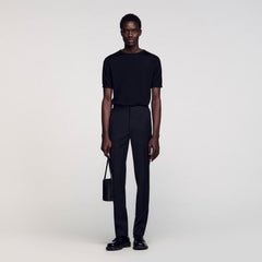 Elasticated trousers Black Sandro Men