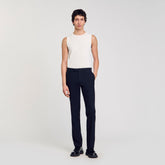 Wool suit trousers Navy Blue Sandro Men