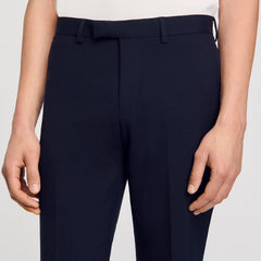 Wool suit trousers Navy Blue Sandro Men