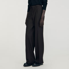 Wool suit trousers Chocolate Sandro Men