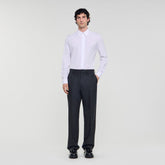 Wool suit trousers Heather Charcoal Sandro Men
