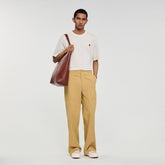 Wide-leg cotton trousers Ocher Yellow Sandro Men