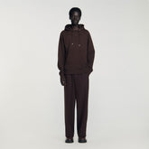 Logo hoodie Chocolate Sandro Men
