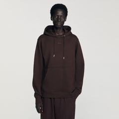 Logo hoodie Chocolate Sandro Men