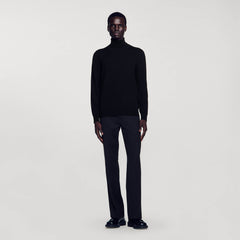 Turtleneck wool sweater Black Sandro Men