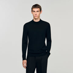 Mock neck sweater Black Sandro Men