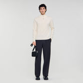 Wool sweater with zipped collar Off White Sandro Men