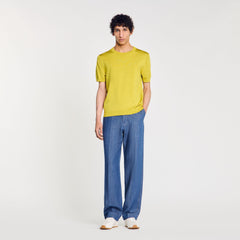 Knitted T-shirt Super Green Sandro Men
