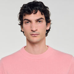 Cashmere sweater Baby Pink Sandro Men