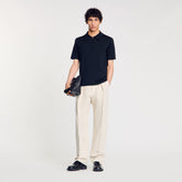 Knitted polo shirt with zip collar Fonte Sandro Men