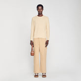 Wool sweater Off White / Mastic Sandro Men