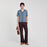 Short-sleeved shirt Dark Chambray Sandro Men