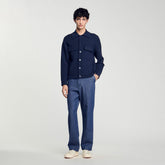 Knit jacket Midnight Blue Sandro Men