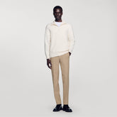 Half-Zip sweater Ecru Sandro Men