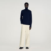 Wool and cashmere turtleneck Midnight Blue Sandro Men