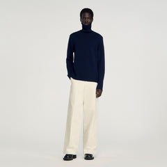 Wool and cashmere turtleneck Midnight Blue Sandro Men
