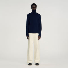 Wool and cashmere turtleneck Midnight Blue Sandro Men