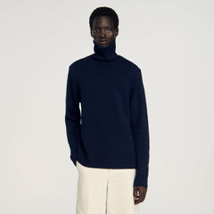 Wool and cashmere turtleneck Midnight Blue Sandro Men
