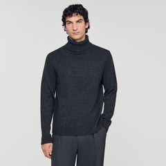 Wool and cashmere turtleneck Dark Grey Sandro Men