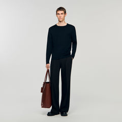 Fine knit sweater Black Sandro Men