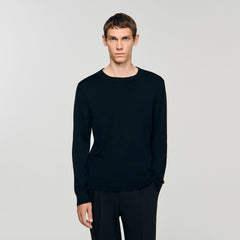 Fine knit sweater Black Sandro Men