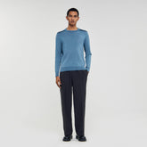 Fine knit sweater Blue Office Sandro Men