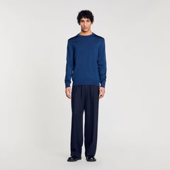 Fine knit sweater Royal Blue Sandro Men
