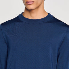 Fine knit sweater Royal Blue Sandro Men