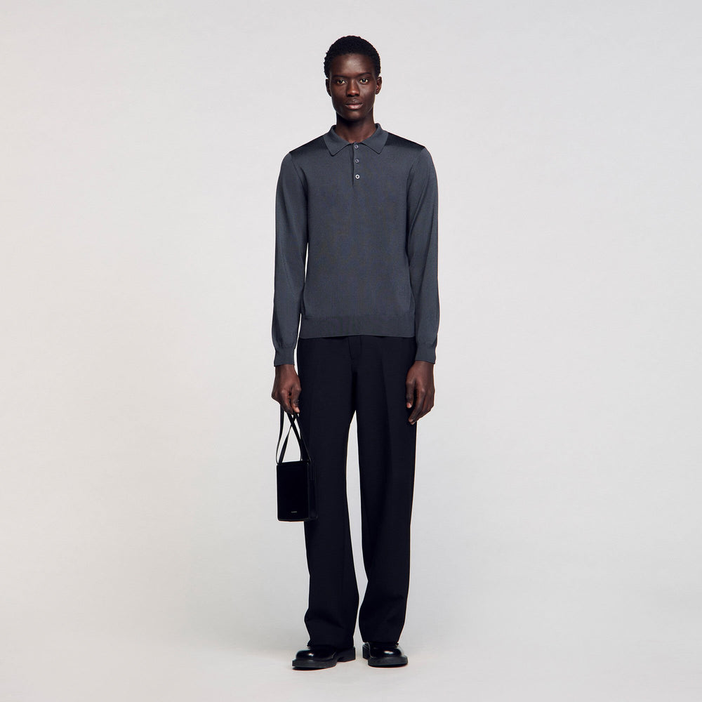 Ribbed polo shirt Fonte Sandro Men