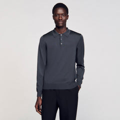Ribbed polo shirt Fonte Sandro Men