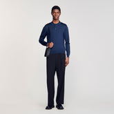 Ribbed polo shirt Royal Blue Sandro Men