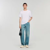 Certified linen T-shirt White Sandro Men