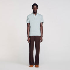 Linen polo shirt Chambray Sandro Men