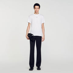 Short-sleeved T-shirt White Sandro Men