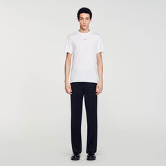 Short-sleeved T-shirt White Sandro Men