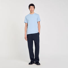 Cotton T-shirt Blue Sky Sandro Men