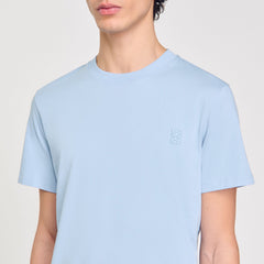 Cotton T-shirt Blue Sky Sandro Men