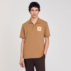 Polo shirt with flower patch Nut Sandro Men
