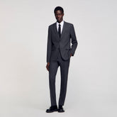Wool suit jacket Mocked Grey Sandro Men