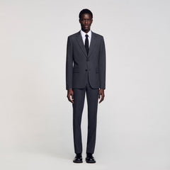 Wool suit jacket Mocked Grey Sandro Men
