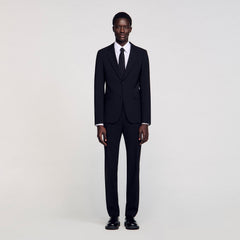 Virgin wool suit jacket Black Sandro Men