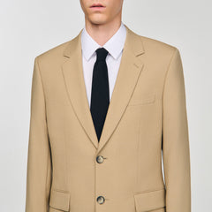 Wool suit jacket Beige Sandro Men
