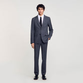 Wool suit jacket Mocked Grey Sandro Men