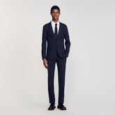 Wool suit jacket Navy Blue Sandro Men