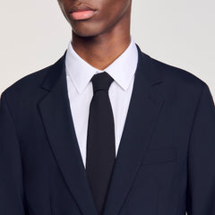 Wool suit jacket Navy Blue Sandro Men