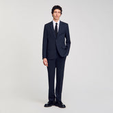 Wool suit jacket Midnight Blue Sandro Men