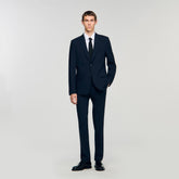 Wool suit jacket Navy Blue Sandro Men